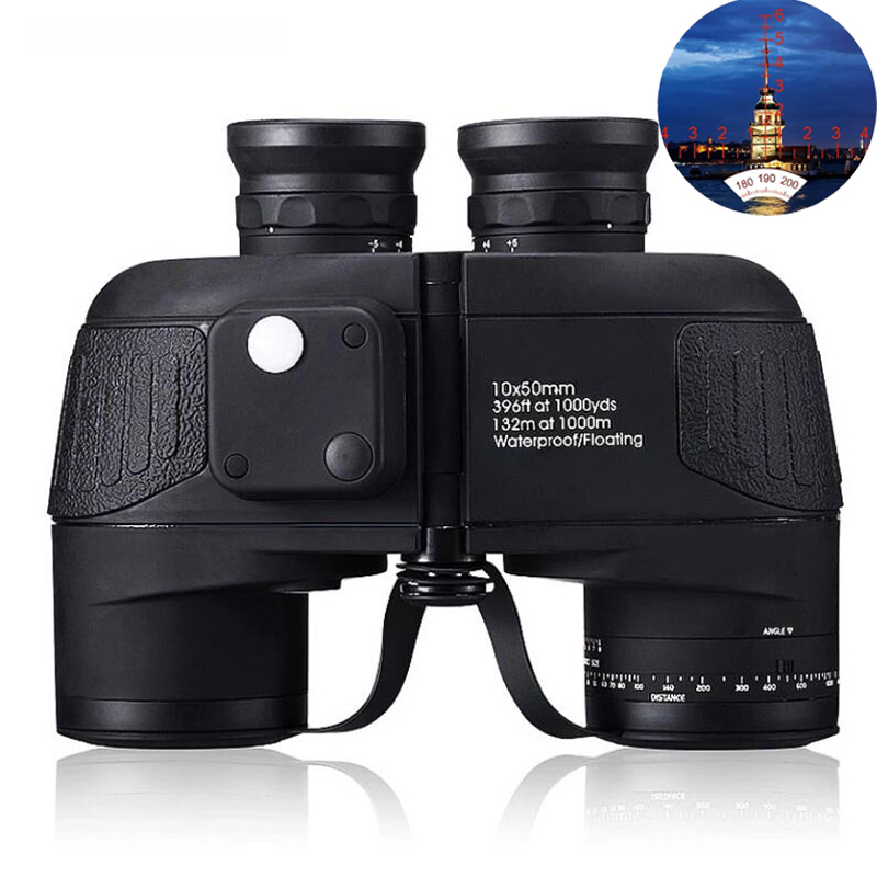 Compass Lensatic - Yetişkinler için 10x50 büyütmeli, mesafe ölçer