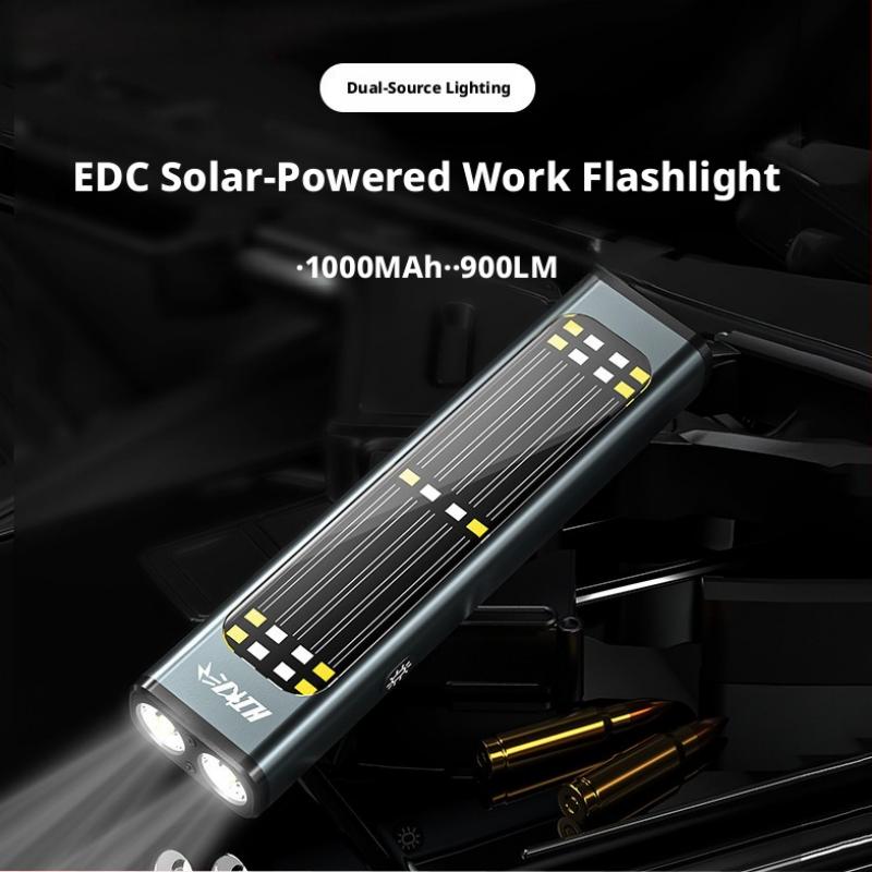 Solar Emergency Charger - Alüminyum Alaşımlı El Feneri Taşınabilir Çalışma