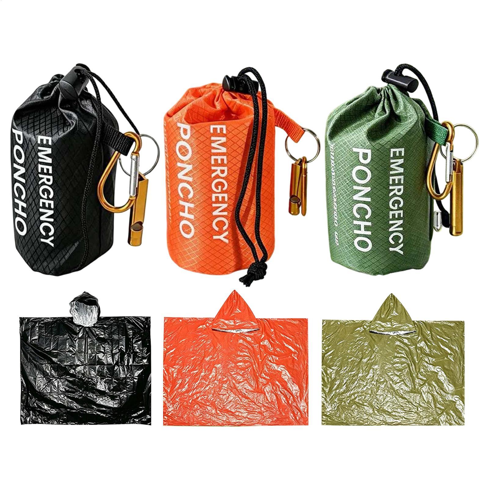 Emergency Poncho Rain - 3 adet Hayatta Kalma Acil Durum