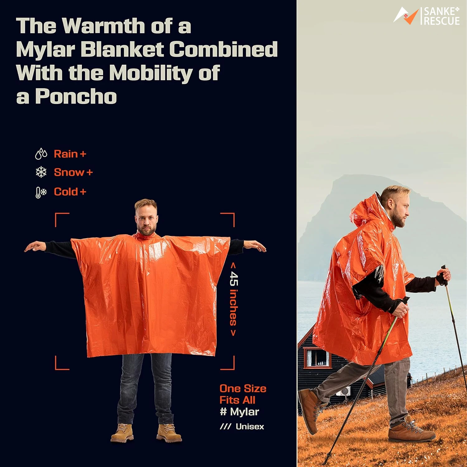 Acil Durum Yağmurluk Ponço, Te - Emergency Poncho Rain incelemesi ve fiyatı