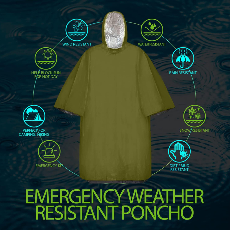 ZHUOHUA 5'li Paket Acil Durum  - Emergency Poncho Rain incelemesi ve fiyatı